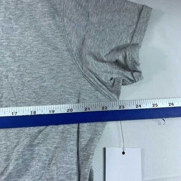 DKNY Shirt Womens Size Large Gray Short Sleeve Front Twisted Knot Sport New - Picture 6 of 7